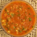 Aloo tomato curry ready to serve